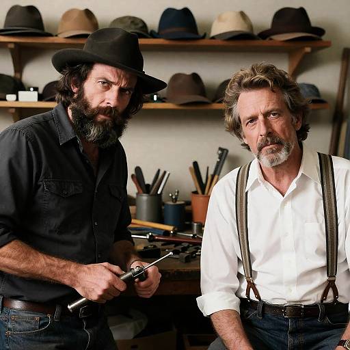 Men at Work: A Creative Workshop Scene