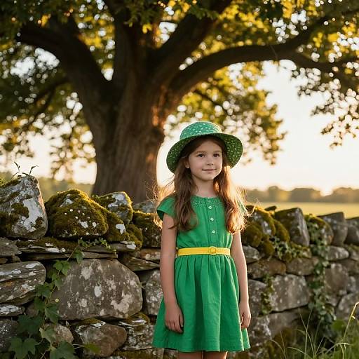 Young Girl in Serene Countryside