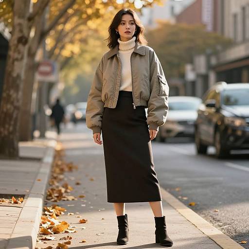 Oversized Bomber Jacket Autumn Look