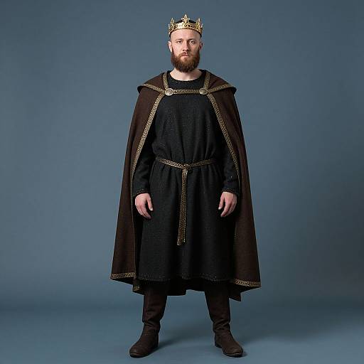Portrait of Bearded Medieval King