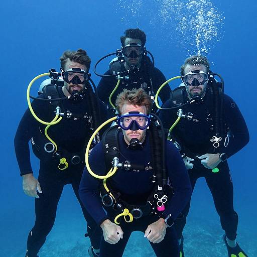 Underwater Scuba Team in Action