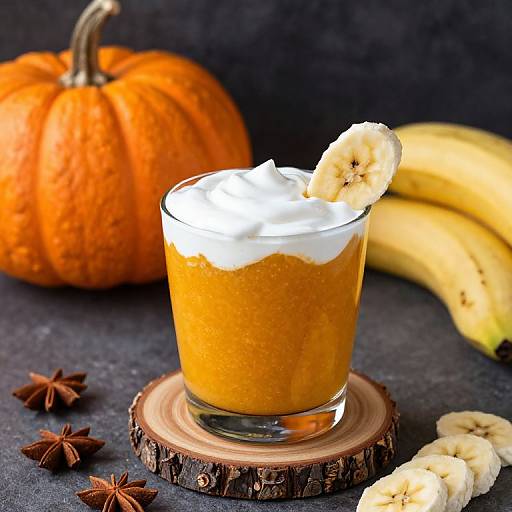 Pumpkin Smoothie with Whipped Yogurt