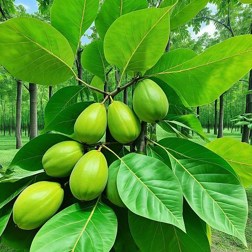 Pawpaw Tree in Woodland Setting