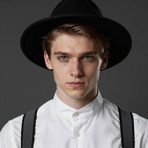 Intense Young Man in Elegant Attire
