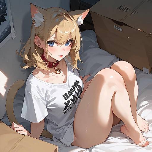 Masterpiece of a Cat Girl in a Box