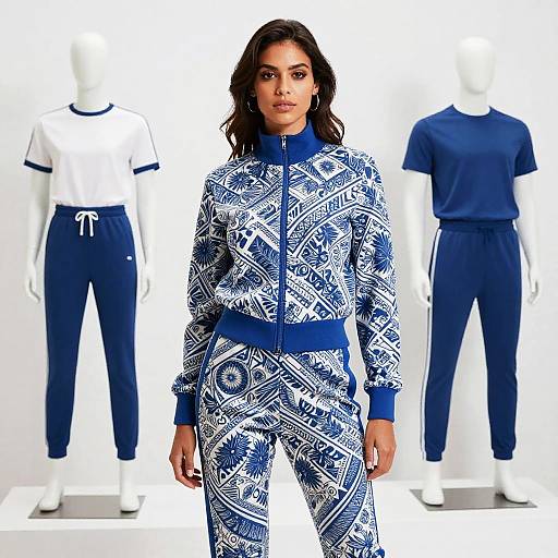 Fashion Continuity: Woman in Stylish Tracksuit