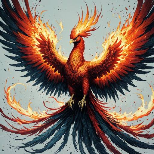 Fiery Phoenix Digital Painting