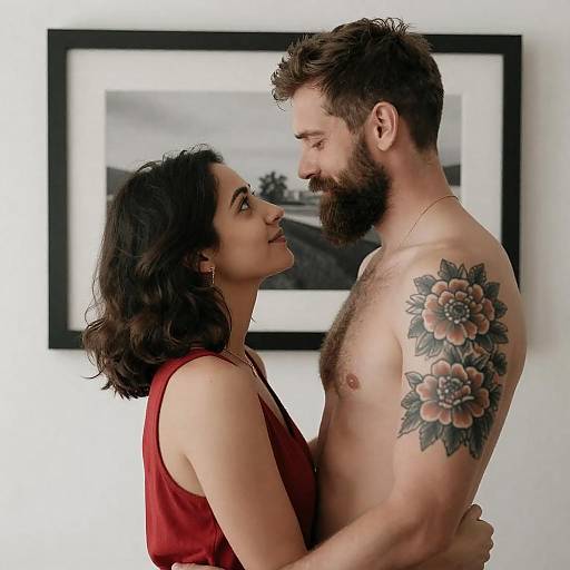 Couple Embracing Indoors