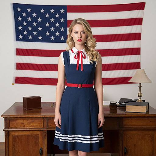 Woman in American Old Dress