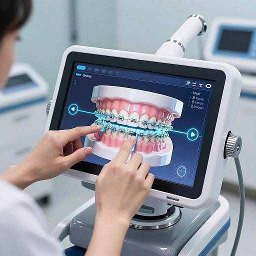 Futuristic Braces Simulator Interface