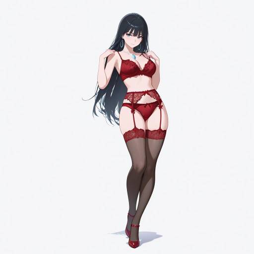 Elegant Dancer in Lingerie Pose Elegant Dancer in Lingerie Pose