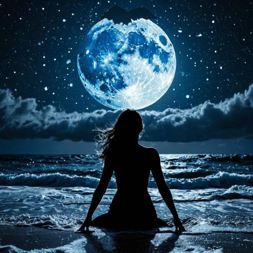 Heart-Shaped Moon Over Stormy Seascape Heart-Shaped Moon Over Stormy Seascape