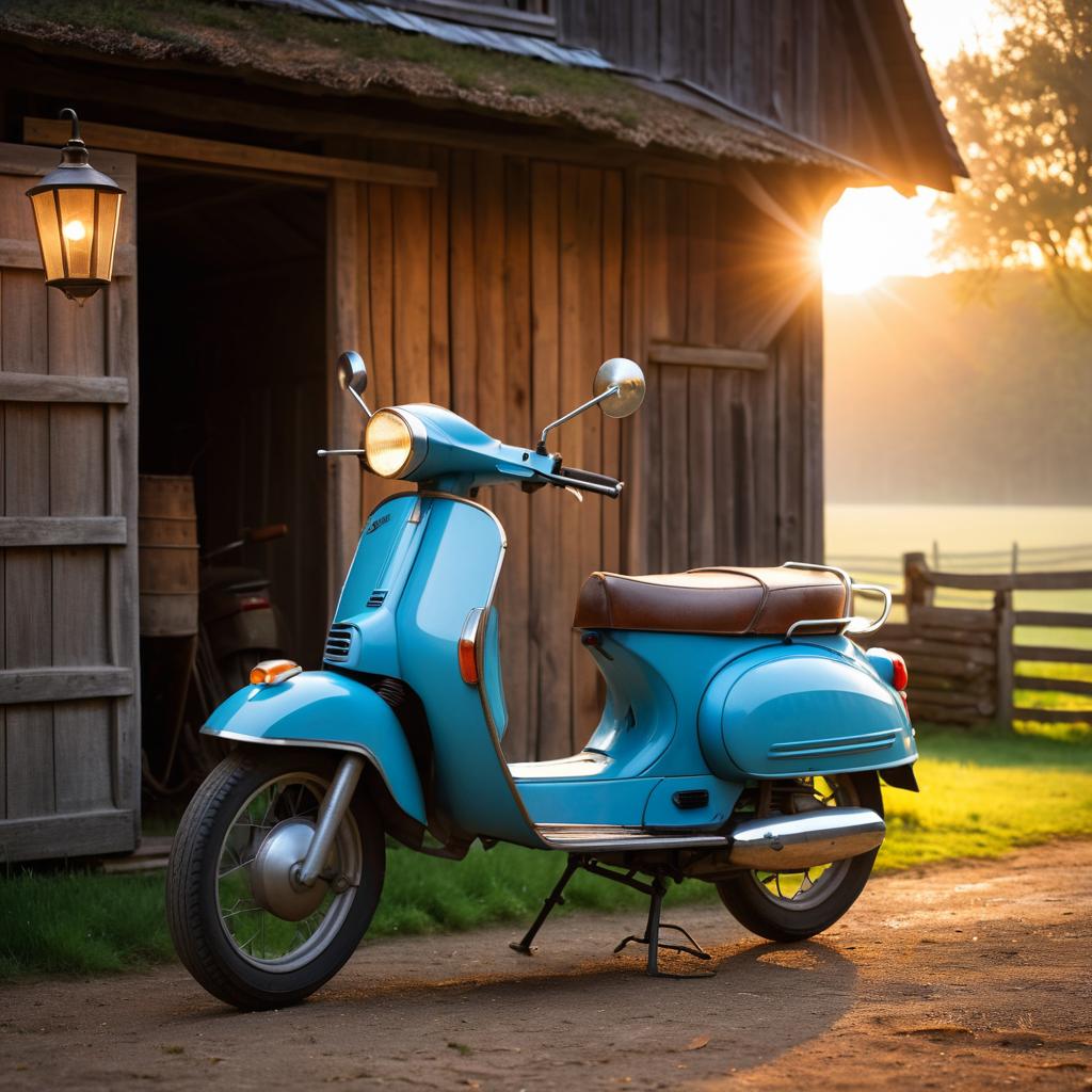 Nostalgic Morning with Classic Moped