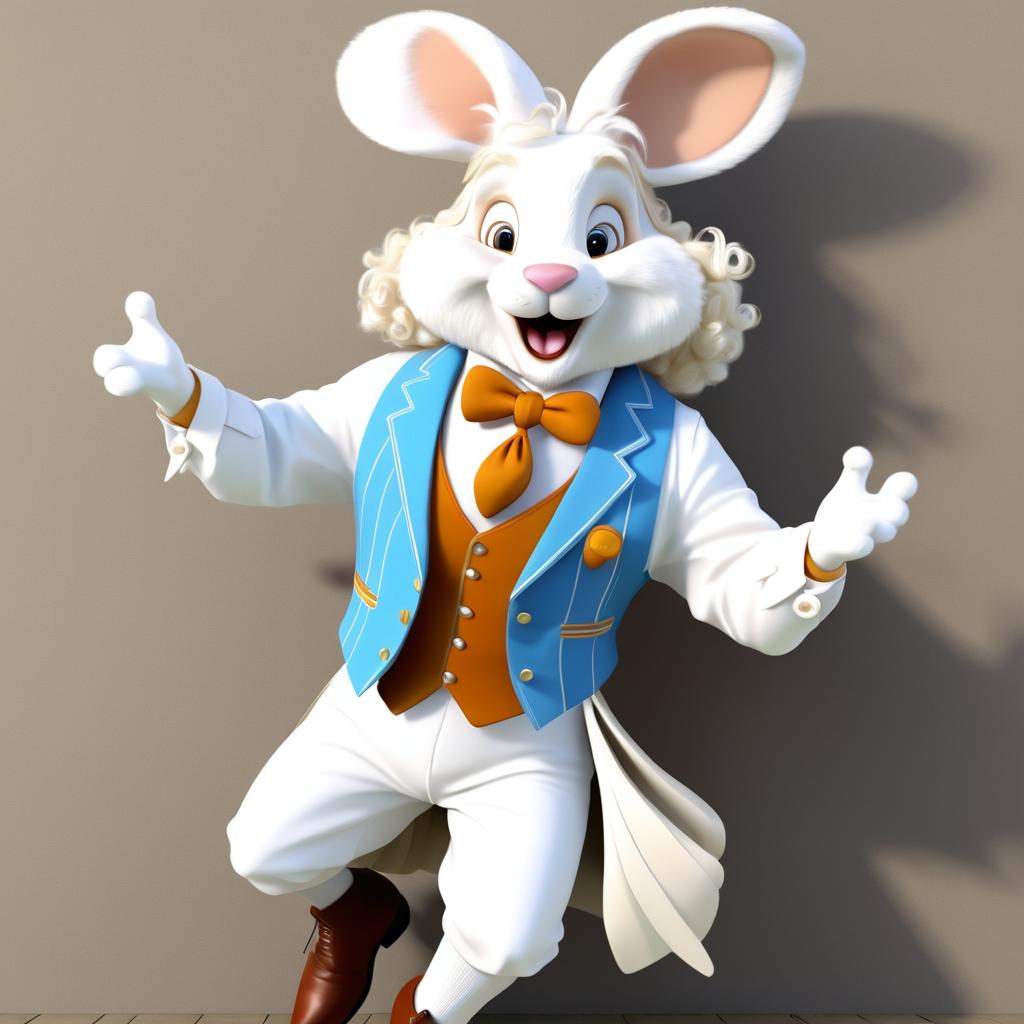 Playful Vintage Rabbit 3D Animation