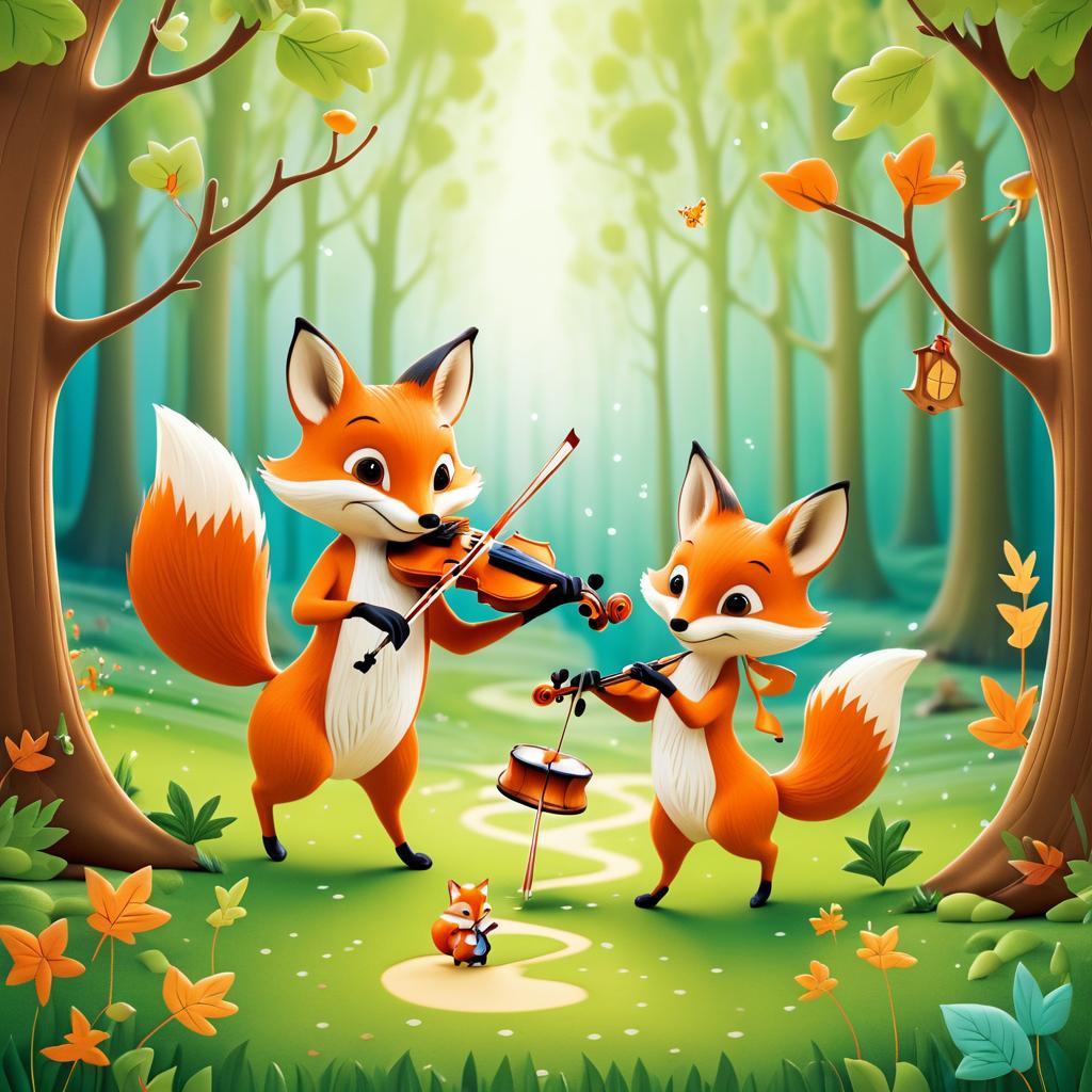 Whimsical Forest: Fox and Chipmunk Duo