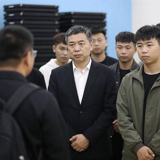 Busy Indoor Scene with Stylish Attire