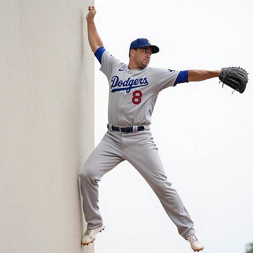 Action-Packed Baseball Player in Motion