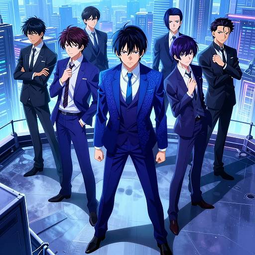 Futuristic Anime Suited Characters