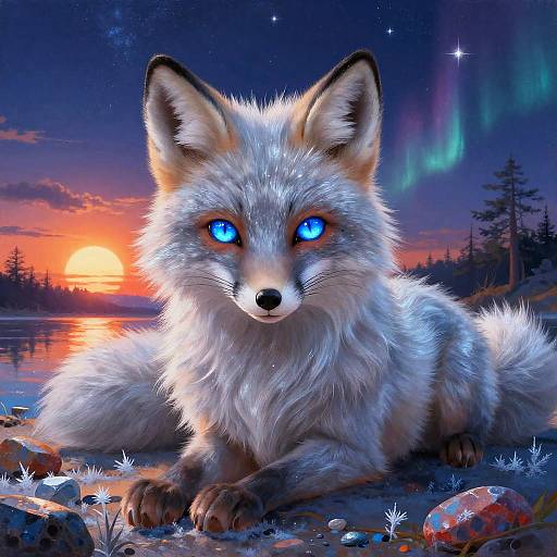 Epic Silver Fox Anime Portrait