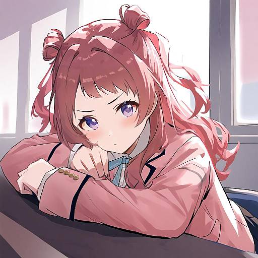 Illustration of Hanami saki, gakuen idolmaster in the style of Nejikyuu