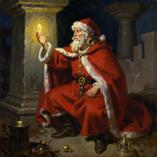 Druid Santa in Ancient Ruins