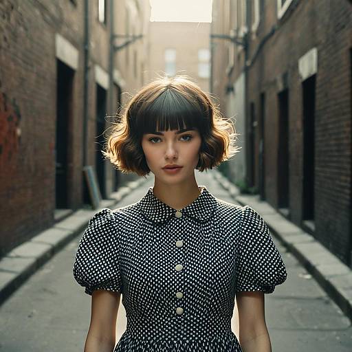 Vintage Urban Fashion with Bowl Cut