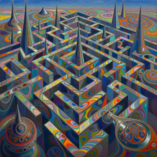 Surreal Psychedelic Labyrinth Artwork
