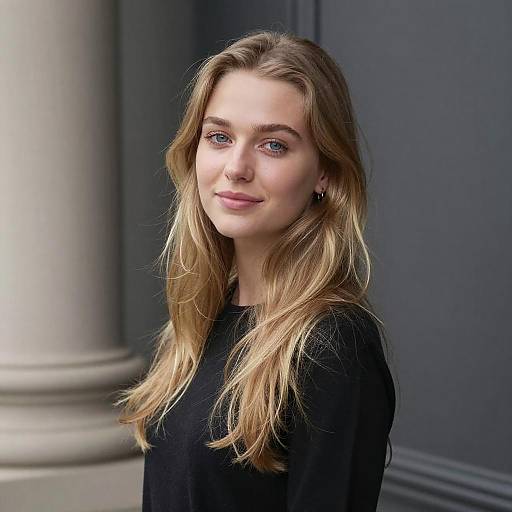 Portrait of Blonde Woman with Subtle Smile