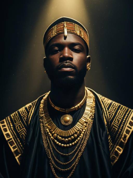 Regal African Man in Traditional Attire