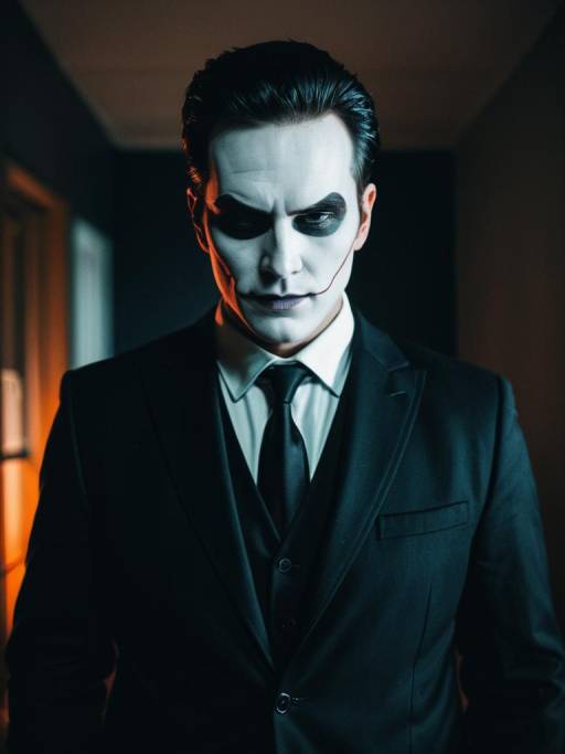 Cinematic Man in Black Suit Portrait