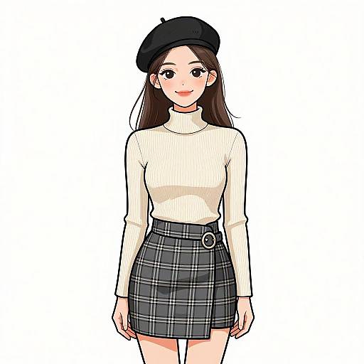 Smiling Woman in Casual Chic Outfit