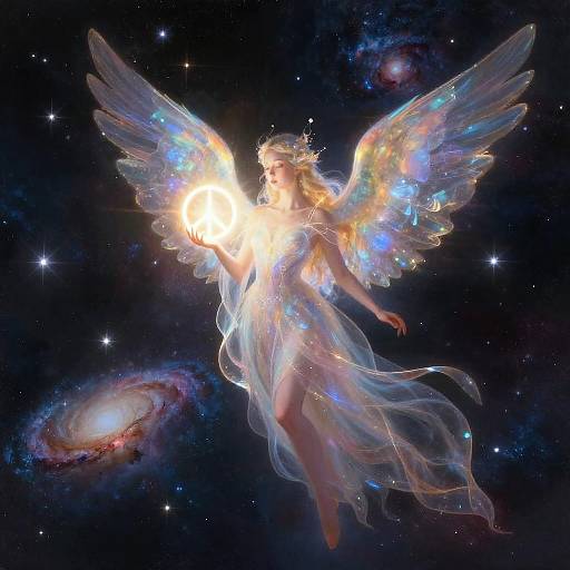 Serene Celestial Being in Cosmic Fantasy