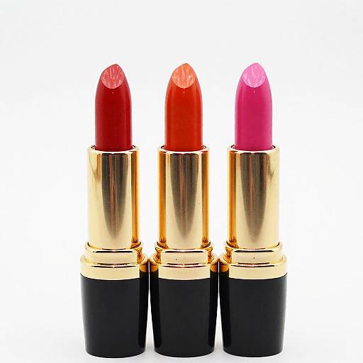 Shiny Gold Lipstick Trio Display