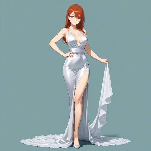 Elegant Evening Dress Portrait of Woman Elegant Evening Dress Portrait of Woman