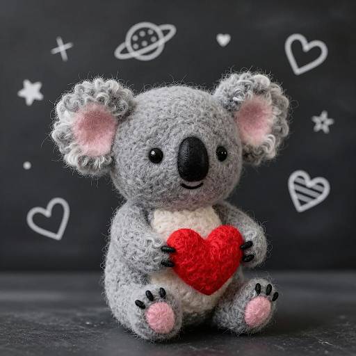 Charming Photorealistic Koala Toy Art