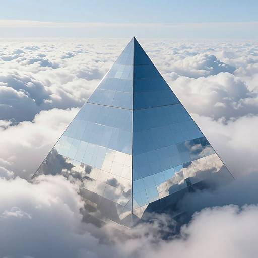 Inverted Pyramid in Ethereal Skies