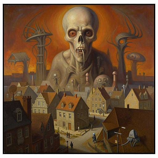 Eldritch Gothic Townscape Painting