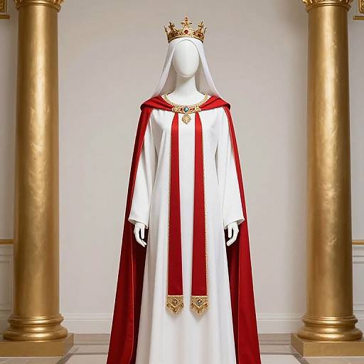 Regal Mannequin in White Robe