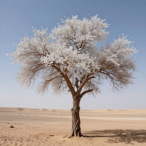 Resilient Tree with Crystalline Blossoms