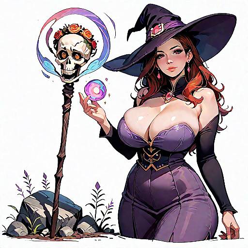 Enchanting Witch with a Mystical Staff