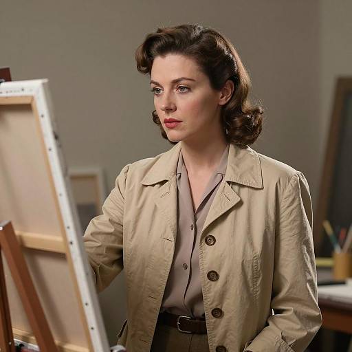 1940s Artist in a Dimly Lit Studio