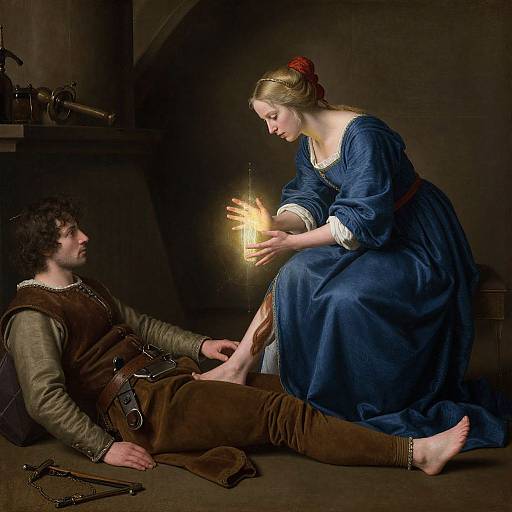 Medieval Healing Spell with Holy Magic