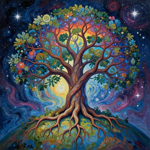 Cosmic Tree of Life Illustration