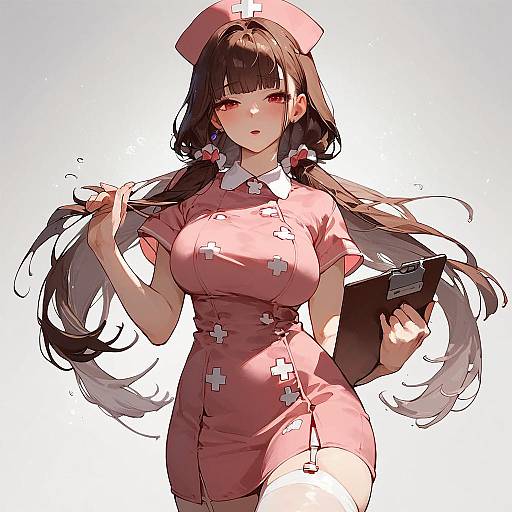 Charming Nurse in Pink Dress