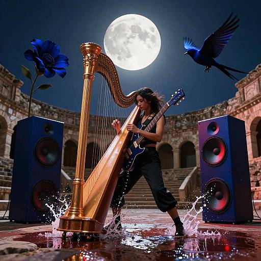 Midnight Celestial Harpist Energy