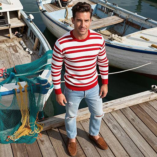 Retro Charm on Rustic Docks