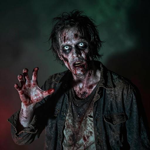 Terrifying Zombie Man Horror Portrait