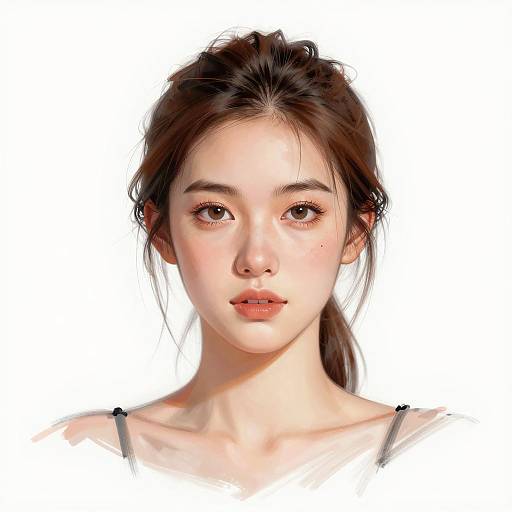 Stylized Digital Portrait of a Woman