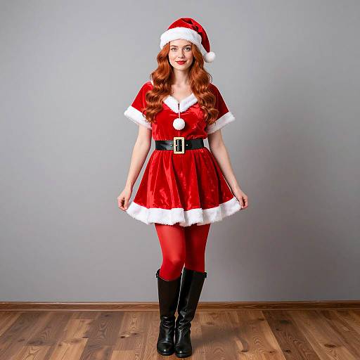 Woman in Santa Claus Costume