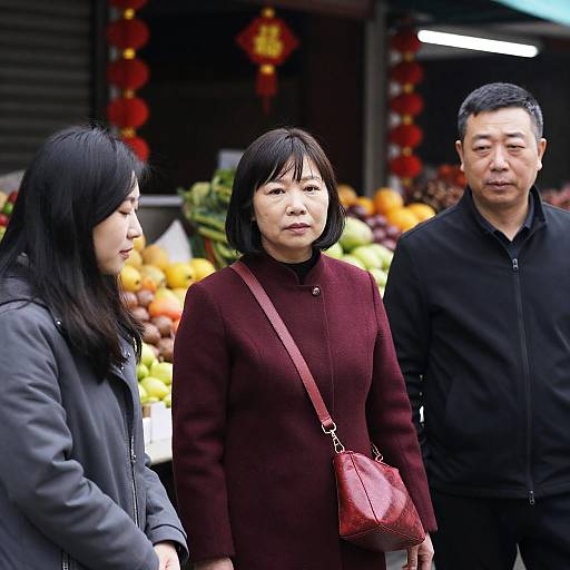 Candid Market Scene with Diverse Characters